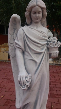 Preview: Engel, Steinfigur, Statue, Gartenfigur, Steinguss, Skulptur, Gartendekoration