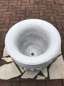 Pflanzschale, Vase, 43 cm hoch, Pflanztopf für Garten oder Terrasse, Park & Gartendekoration, Steinguss