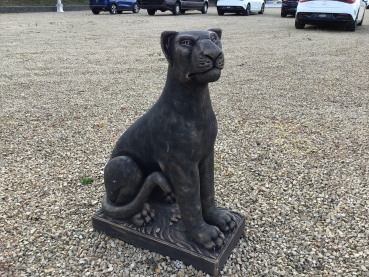 Gartenfigur, Leopard "rechts stehend" anmütige Gartenstatue, Park & Gartendekoration, Steinfigur, Torwächter