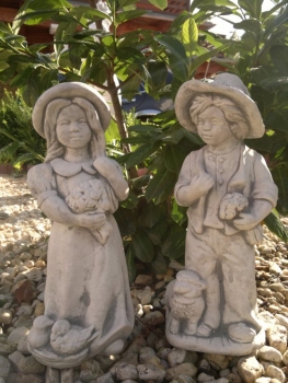 Preview: Steinfiguren Set, Gartenfiguren, Skulpturen, Statuen