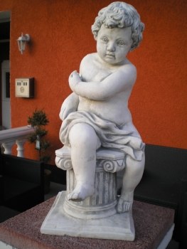 Preview: Engel, Steinfigur, Statue, Gartenfigur, Steinguss, Skulptur, Gartendekoration