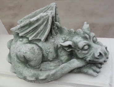 Preview: Drache, Skulptur, Steinfigur, Gartenfigur, Gartendekoration, Statue