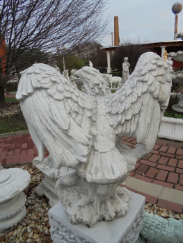 Preview: Statue Adler Steinfigur H.60 cm, Steinguss