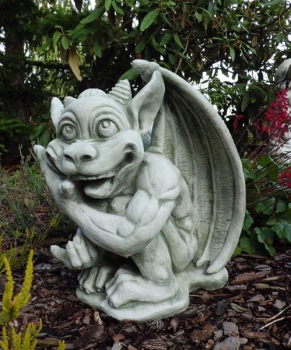 Preview: Gargoyle, Skulptur, Steinguss, Gartendekoration