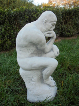 Steinfigur "Der Denker" weltberühmte Statue, 38 cm hoch, Park & Gartendekoration, Steinguss, Skulptur