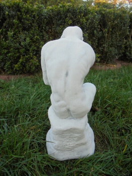 Steinfigur "Der Denker" weltberühmte Statue, 38 cm hoch, Park & Gartendekoration, Steinguss, Skulptur