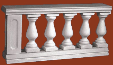 Preview: Balustradengeländer 60cm hoch - 120 Kg / lfd Meter