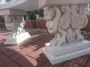 Preview: Steinbank, Gartenbank, Parkbank, Gartendekoration, Bank