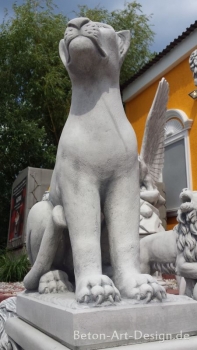 Preview: Löwen Steinfiguren, Statue, Gartendekoration
