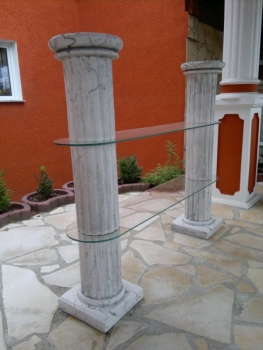 Steinsäulen Regal, Steinregal, Dekoration in Beton