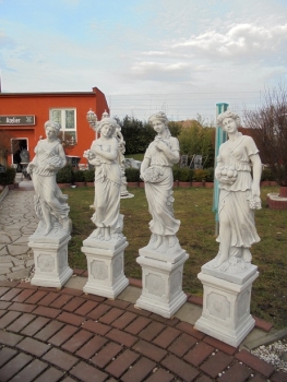 Steinfiguren Set, Gartenfiguren, Skulpturen, Statuen