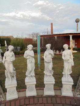Steinfiguren Set, Gartenfiguren, Skulpturen, Statuen