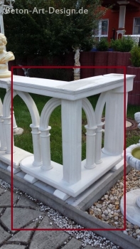 Preview: Zaunelement, Steinzaun, Balustrade, Gartendekoration