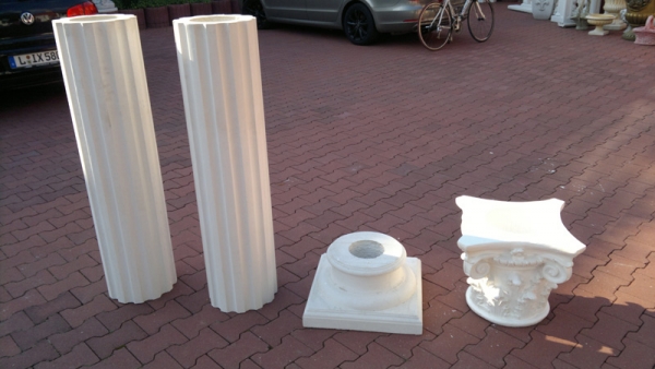 Säule, Betonsäule, Steinsäule, Gartensäule, Kapitel, Basis