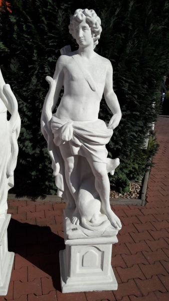 Steinfigur, Apollon, "auf der Jagd" Höhe: 141 cm, Park & Gartendekoration, Steinguss, Statue, Gartenfigur