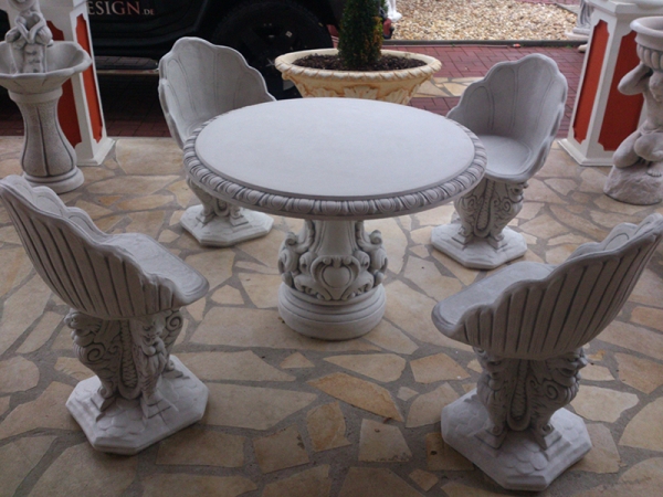 Sessel, Steinsessel, Gartenstuhl, Sitzmöbel, Beton, Gartendekoration