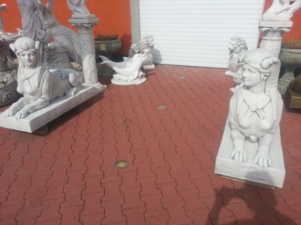 Steinfiguren Set, Gartenfiguren, Skulpturen, Statuen