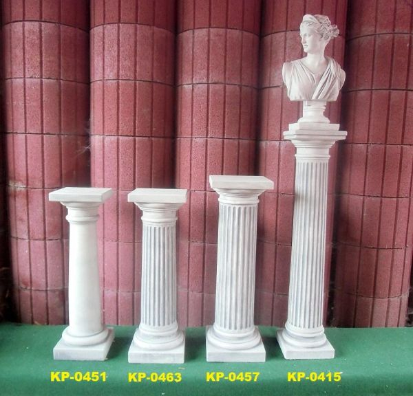 Säule / Sockel "gerillt" 90 cm hoch, Podest, Park & Gartendekoration, Steinsäule, Steinguss