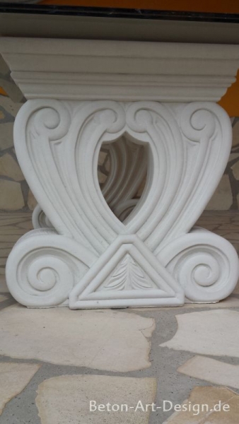 Table base for glass plate
