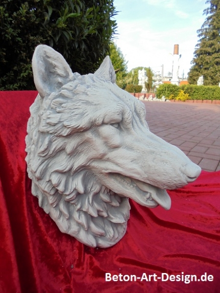 Wolf Steinfigur, Statue, Gartendekoration