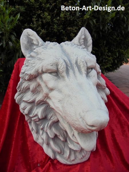 Wolf Steinfigur, Statue, Gartendekoration