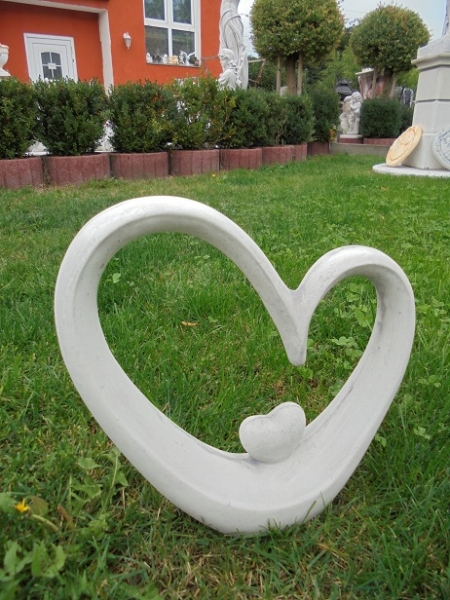 Skulptur, Herz, Steinfigur, Gartenfigur, Gartendekoration