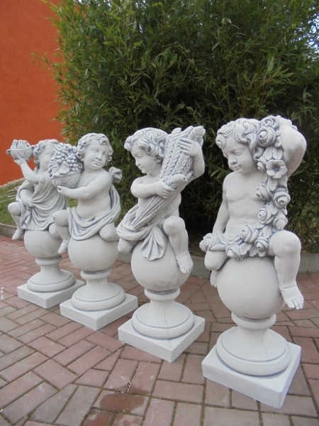 Steinfiguren Set, Gartenfiguren, Skulpturen, Statuen