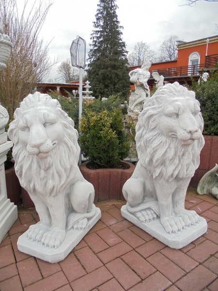 Löwen Steinfiguren, Statue, Gartendekoration