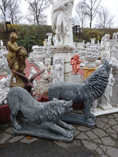 Steinfiguren Set, Gartenfiguren, Skulpturen, Statuen