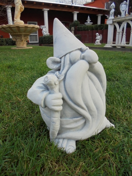 Zwerg, Troll, Wichtel, Skulptur, Steinfigur mit Pflanztopf