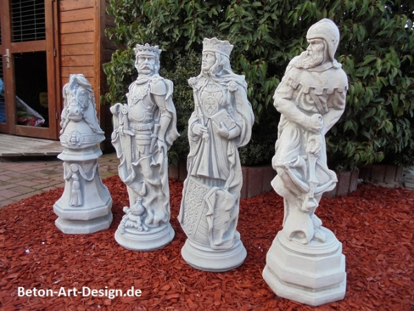 Schachfiguren, Steinfiguren, Statuen, Gartendekoration, Skulpturen