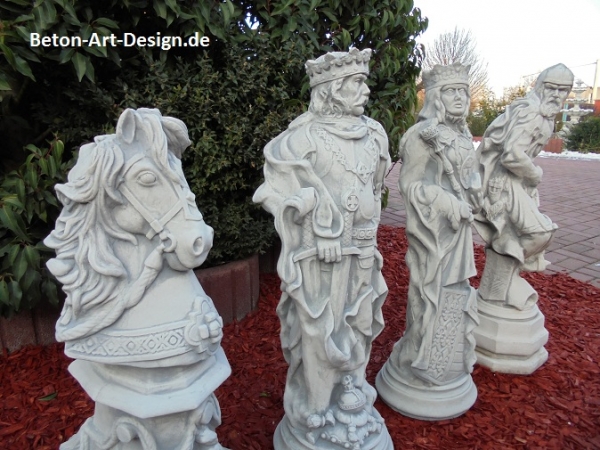 Schachfiguren, Steinfiguren, Statuen, Gartendekoration, Skulpturen