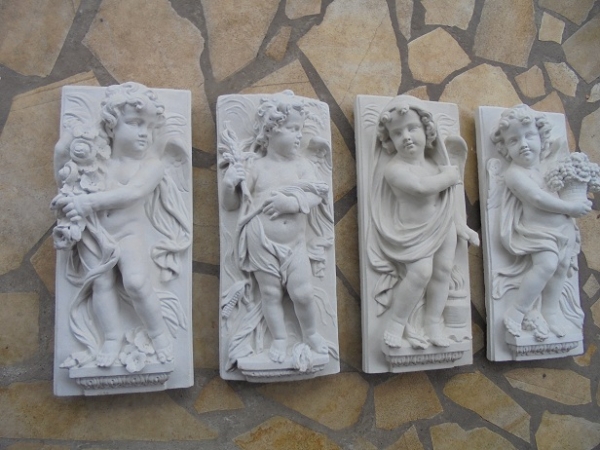 Steinfiguren Set, Gartenfiguren, Skulpturen, Statuen