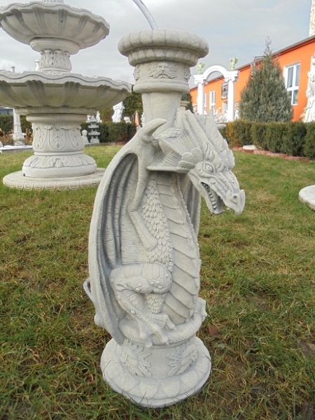 Drache, Skulptur, Steinfigur, Gartenfigur, Gartendekoration, Statue