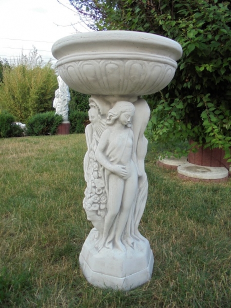 Pflanzschale, Gartenfiguren, Steinfiguren, Statuen, Skulpturen, Gartendekoration