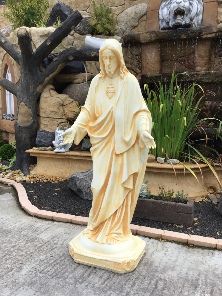 Heiliger Jesus, Statue, Park & Gartendekoration, Gartenfigur, Steinguss, Steinfigur, Skulptur
