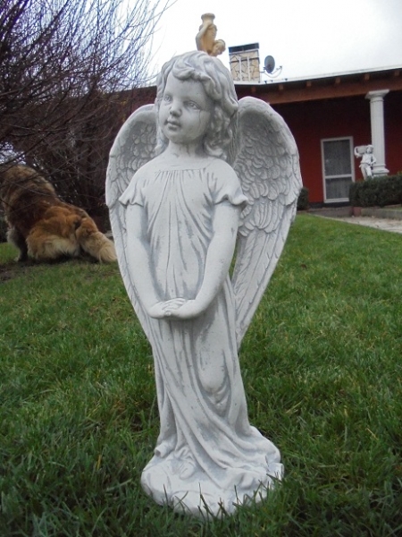 Engel, Steinfigur, Statue, Gartenfigur, Steinguss, Skulptur, Gartendekoration