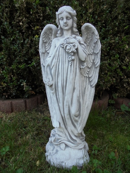Engel, Steinfigur, Statue, Gartenfigur, Steinguss, Skulptur, Gartendekoration
