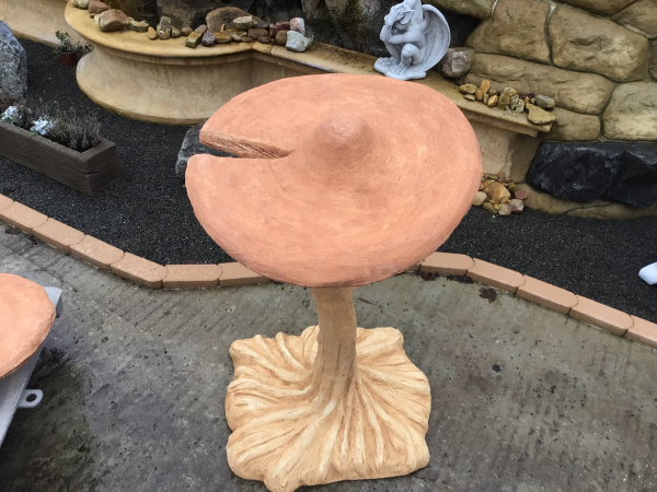 Steinfigur XXL Pilz, Gartenfigur, Steinguss, H. 119 cm