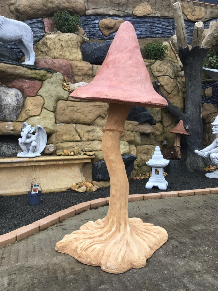 Steinfigur XXL Pilz, Gartenfigur, Steinguss, H. 151 cm, Gartendekoration
