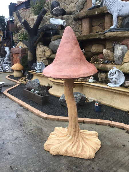 Steinfigur XXL Pilz, Gartenfigur, Steinguss, H. 151 cm, Gartendekoration