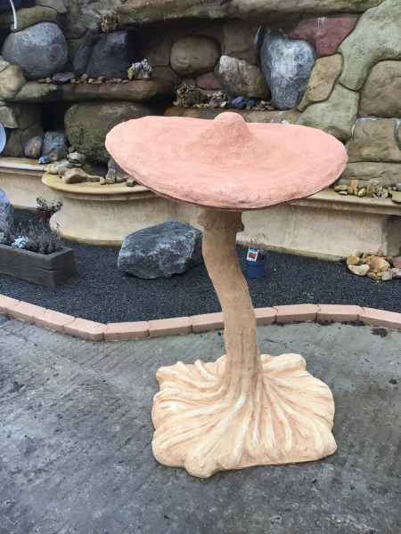 Steinfigur XXL Pilz, Gartenfigur, Steinguss, H. 119 cm