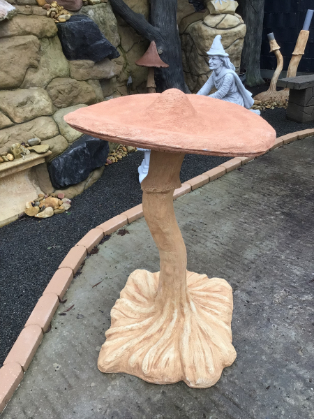 Steinfigur XXL Pilz, Gartenfigur, Steinguss, H. 119 cm