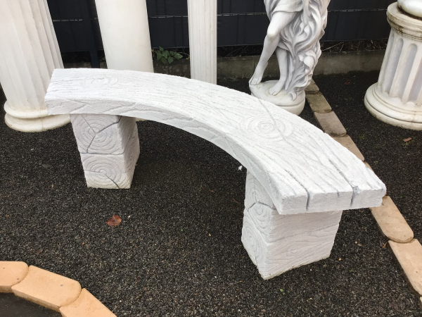 Gartenbank, Steinguss, Länge.141 cm Steinbank, Gartendekoration, Frostsicher