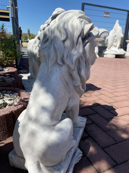Löwe, Steinfigur, Steinguss, Höhe 62 cm Gartenfigur, Statue