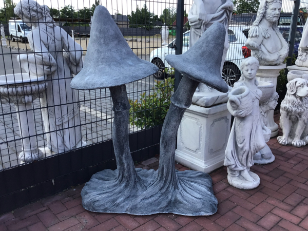 Steinfigur, Fliegenpilze, XXL, Skulptur, Gartenfigur, Gartendeko