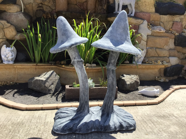 Steinfigur, Pilze, Gartenfigur, Skulptur