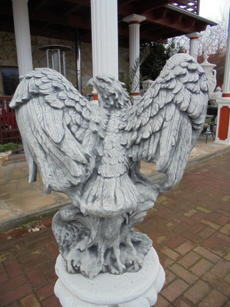 Statue Adler Steinfigur H.60 cm, Steinguss