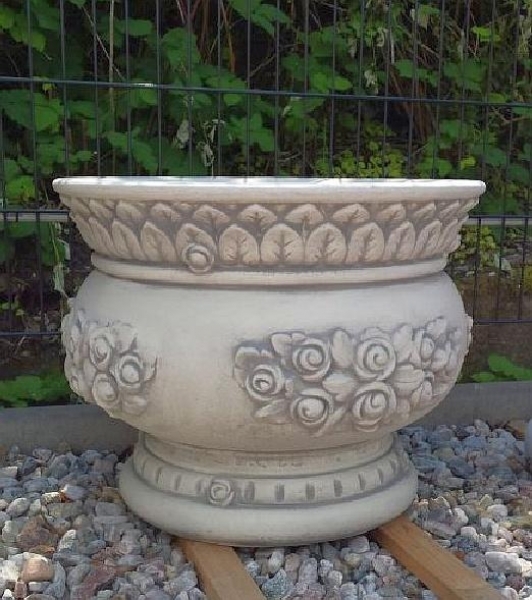 Amphore, Steinvase, Pflanzschale, Steinschale, Steinguss, Gartendekoration