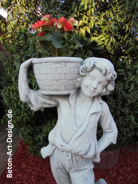 Garden figure / statue "Boy with a Basket" 111 cm